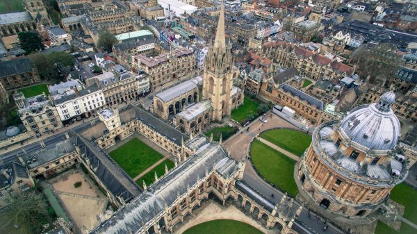 Birds eye view of Oxford